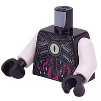 Torso, Yellowish Grey Eye, Silver Armor, Magenta Markings print, White Arms, Black Hands