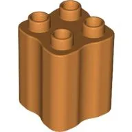 Duplo Brick 2 x 2 x 2 with Indented Sides (Tree Trunk)