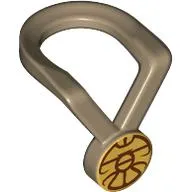 Minifig Neckwear Ribbon with Medal Gold, Dark Red Decoration print