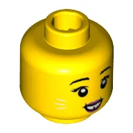 Minifig Head Easter Bunny, Eyelashes, Pink Lips, Buck Teeth Print