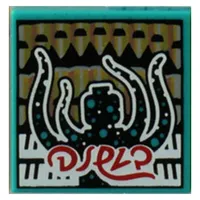 Tile 2 x 2 with Monster Organ print (43109-1)