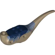 Animal Body Part, Dinosaur, Raptor Body with Dark Blue Top and Sand Blue Stripes