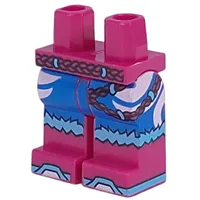 Hips and Magenta Legs with Rope Belt, Blue Shorts, Medium Azure Fur Boots print