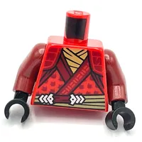 Torso Robe, Dark Red Trim, Tan Belt print, Dark Red Arms, Black Hands