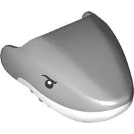 Animal Body Part, Shark Head with Light Bluish Grey Teeth and Sinew, Black Eyelash Print