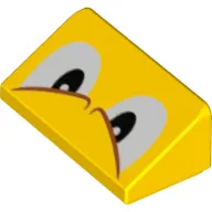 Slope 30° 1 x 2 x 2/3 with Angry Eyes (Spiny Face) Print