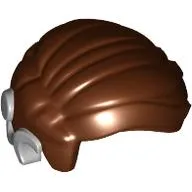 Minifig Hair Short with Light Bluish Grey Cochlear Implant Pattern