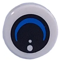 Tile Round 1 x 1 with Eye, Blue Pupil / Camera Lens print
