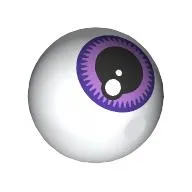 Technic Ball Joint with Dark Purple/Lavender Eye, Black Pupil Print