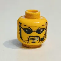 Minifig Head Charge, Sunglasses, Goatee and Headset Print