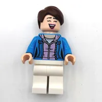 Soccer Fan, Dark Azure Jacket, Reddish Brown Hair