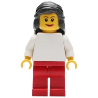 White Torso, Red Legs, Black Hair