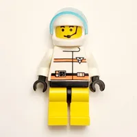 Res-Q Man, Yellow Legs, White Helmet with Visor, Headset