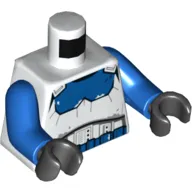 Torso Armor with Blue Chest and Belt Print (Stormtrooper), Blue Arms, Black Hands