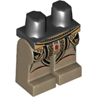 Hips and Dark Tan Legs with SW Elaborate Golden Belt and Geonosian Robe Print