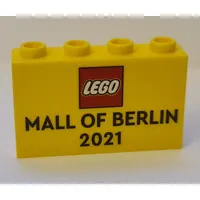 Panel 1 x 4 x 2 with Side Supports - Hollow Studs with "LEGO MALL OF BERLIN 2021" print