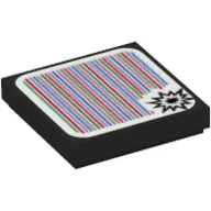 Tile 2 x 2 with Explosion and Barcode Print (Sticker)