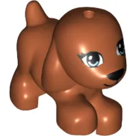 Animal, Dog, Small Walking with Blue Eyes and Black Nose and Mouth Print