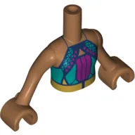 Minidoll Torso Girl, Dark Turquoise/Dark Purple Top, Dark Blue Laces, Light Orange Belt