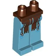 Hips and Medium Azure Long Legs with Blue Stripes, Reddish Brown Loin Cloth Print