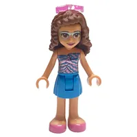 Olivia - Lavender Top, Dark Azure Skirt