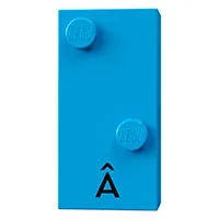 Braille Brick 2 x 4 with 2 Studs ⠡ and 'Â' print