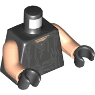 Torso Vest with Wrinkles Print, Light Nougat Arms, Black Hands