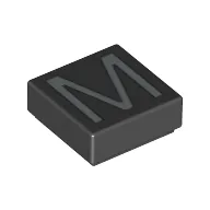 Tile 1 x 1 with letter Capital M Print
