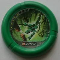 Large Figure Throwing Disk, Amazon / Jungle, 5 Pips, Hanging on Vine and Cutting Tree Print