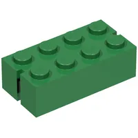 Brick 2 x 4 without Bottom Tubes, Slotted (with 2 slots)