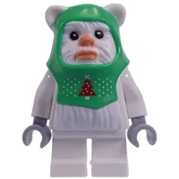 Ewok, White, Bright Green Hood