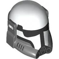 Helmet, Imperial Commando with Dark Bluish Gray Lower Section Pattern, Black Visor print