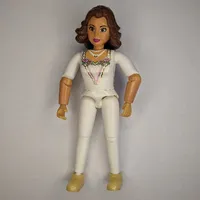 Belville Figure Articulated Elbows, Female, Brown Hair, White Top with Gold Lace Trim, White Pants, Gold Shoes (Bride)