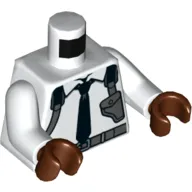 Torso Shirt, Black Tie, Grey Belt, Shoulder Holster Print, White Arms, Reddish Brown Hands