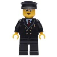 Pilot, Black Torso, Black Legs, Black Hat