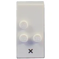 Braille Brick 2 x 4 with 3 Studs ⠦ and 'x' (Multiply) Print