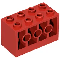 Brick 2 x 4 x 2 with Holes on Sides, Reinforced Supports between Tubes