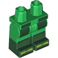 Hips with Green Legs and Dark Green Boots Pattern with Dark Green Coat Ends, Lime Toes print