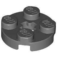 Plate Round 2 x 2 with Axle Hole Type 1 (+ Opening)