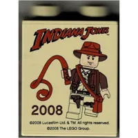 Duplo Brick 1 x 2 x 2 with Indiana Jones Legoland California Print