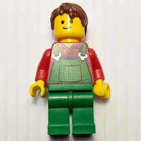 Farmer in Green Overalls