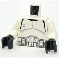 Torso Armor Clone Trooper Print, White Arms, Black Hands