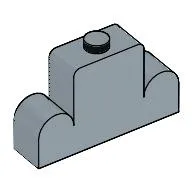 Brick Curved 1 x 4 x 2 Centre Stud Top