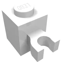 Brick Special 1 x 1 with Clip Vertical [Thick U Clip, Solid Stud]