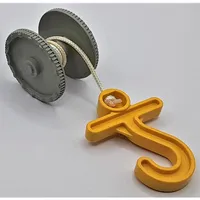 Duplo Winch Drum, Yellow Hook Short with Cross Bar, String