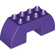 Duplo Brick 2 x 6 x 2 Curved with 2 x 2 Cutout on Bottom