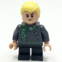 Draco Malfoy, Short Legs, Dark Bluish Grey Sweater, Scarf