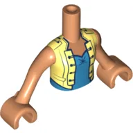 Minidoll Torso Girl Bright Yellow Jacket, Medium Azure Shirt, Dark Blue Trim