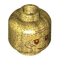 Minifig Head Hogwarts Architect, Gold Eyebrows, Dark Red Features print