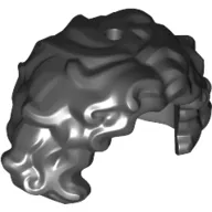 Hair Mid-Length Curly with Front Center Part